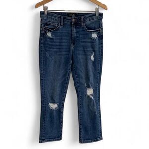 Judy Blue Capri Skinny Fit Distressed Blue Jeans Women's Size 3/26